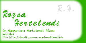 rozsa hertelendi business card